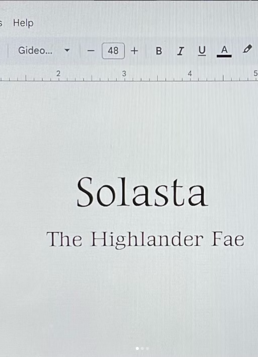 Solasta: The Highlander Fae title page